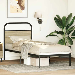 vidaXL Replacement Headboard Sonoma Oak 75 cm Steel and Engineered Wood