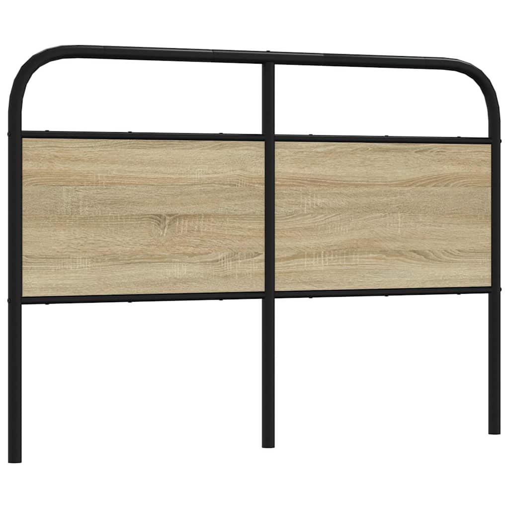 vidaXL Replacement Headboard Sonoma Oak 135 cm Steel and Engineered Wood