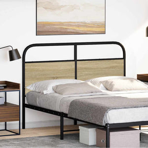 vidaXL Replacement Headboard Sonoma Oak 135 cm Steel and Engineered Wood