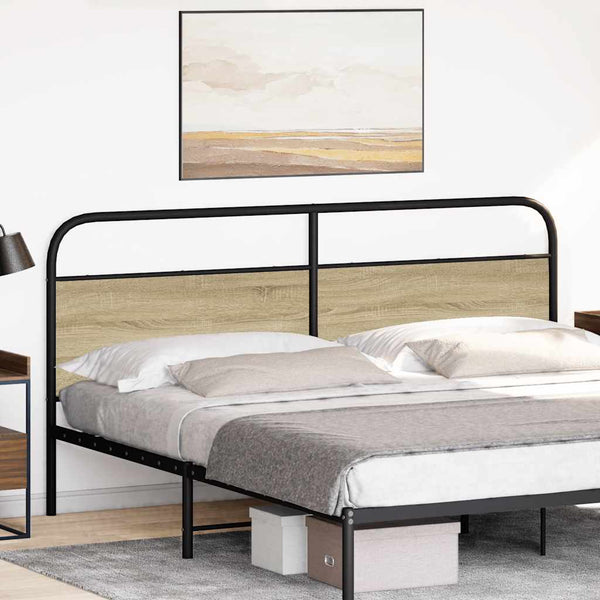 vidaXL Replacement Headboard Sonoma Oak 180 cm Steel and Engineered Wood