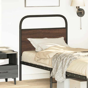 vidaXL Replacement Headboard Brown Oak Look 80 cm Steel and Engineered Wood