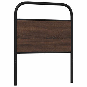 vidaXL Replacement Headboard Brown Oak Look 80 cm Steel and Engineered Wood