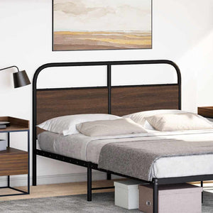 vidaXL Replacement Headboard Brown Oak Effect 135 cm Steel and Engineered Wood