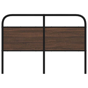 vidaXL Replacement Headboard Brown Oak-Look 140 cm Steel and Engineered Wood