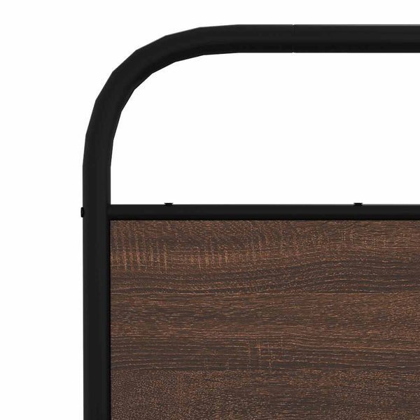 vidaXL Replacement Headboard Brown Oak-Look 140 cm Steel and Engineered Wood