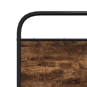 vidaXL Bed Frame without Mattress 100x200 cm Smoked Oak Engineered Wood