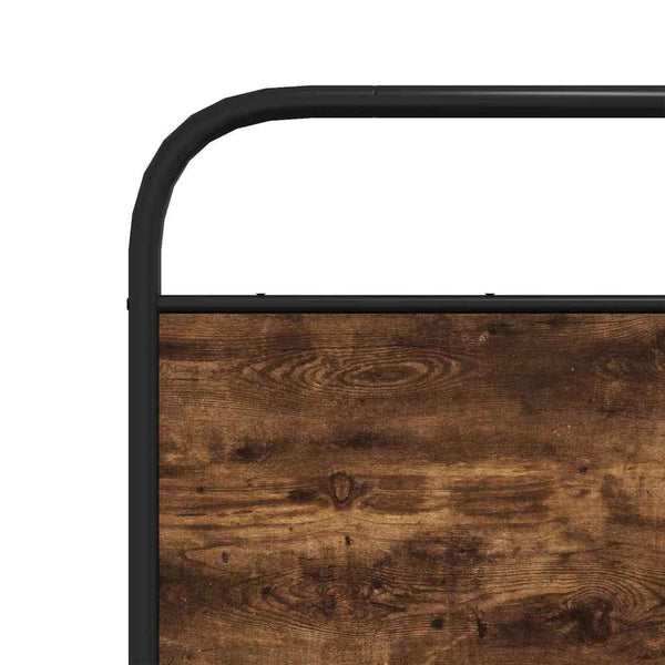 vidaXL Bed Frame without Mattress 100x200 cm Smoked Oak Engineered Wood