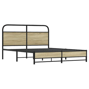 vidaXL Bed Frame without Mattress 150x200 cm Sonoma Oak Engineered Wood