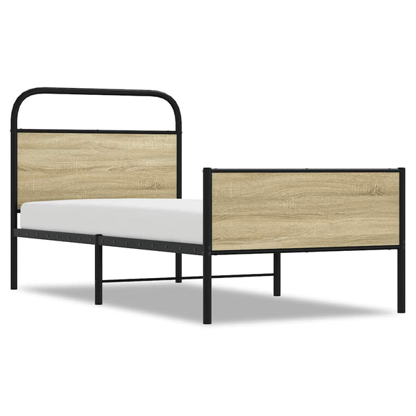 vidaXL Bed Frame without Mattress 80x200 cm Sonoma Oak Engineered Wood