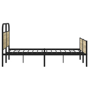 vidaXL Bed Frame without Mattress 140x200 cm Sonoma Oak Engineered Wood