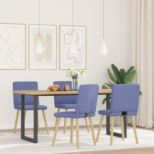 4er Set Esszimmerstühle Jeansblau