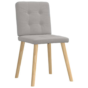 vidaXL Dining Chairs 6 pcs Cloud Gray Fabric