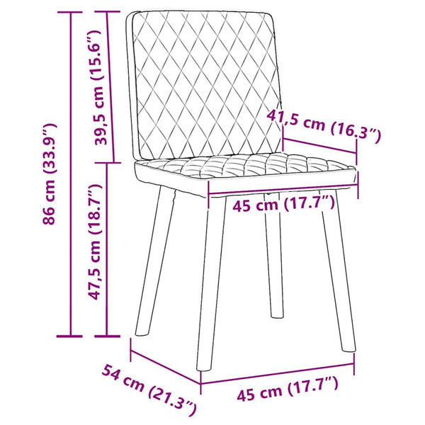 vidaXL Dining Chairs 6 pcs Blue Fabric