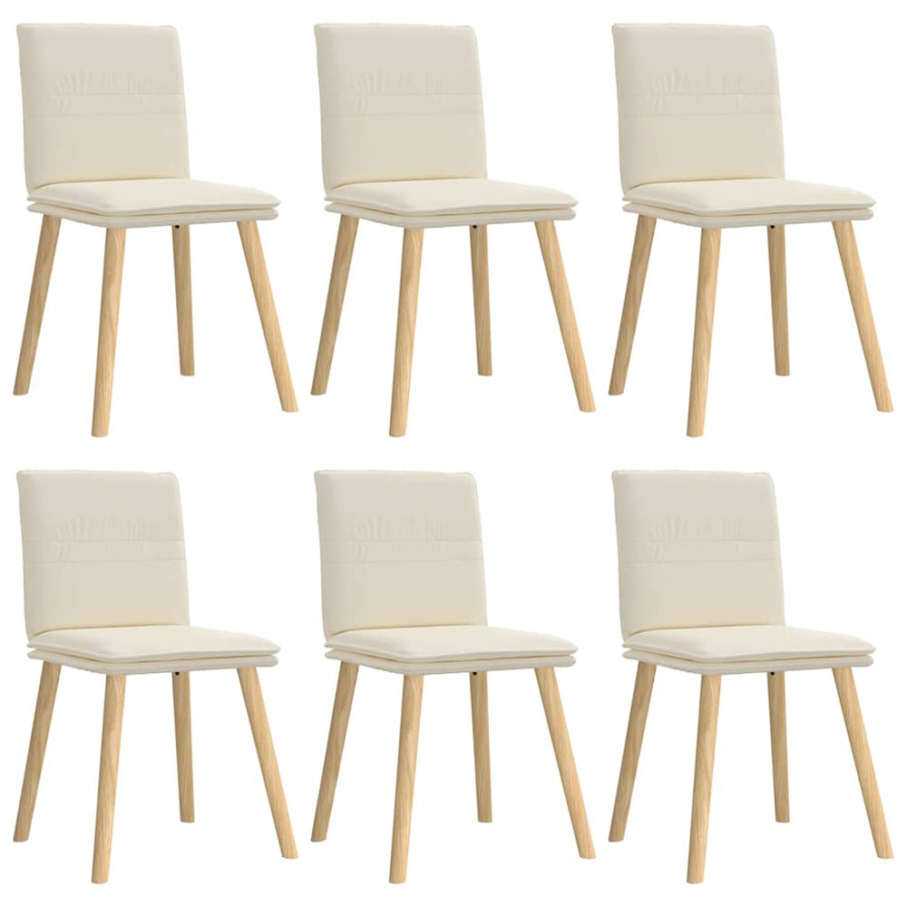 vidaXL Dining Chairs 6 pcs Linen Upholstery