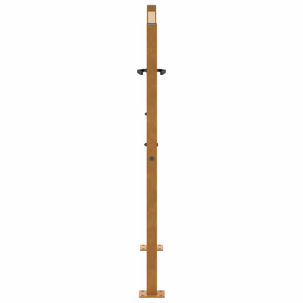 vidaXL Garden Gate 100x100 cm Weatherproof Steel Leaf Design