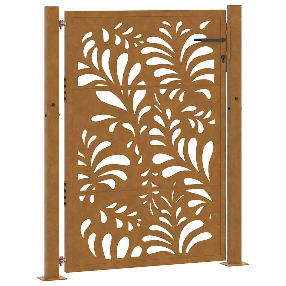 vidaXL Garden Gate 100x125 cm Weathering Steel Wavy Design