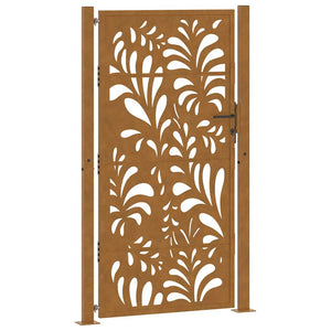 vidaXL Garden Gate 100x175 cm Weathering Steel Wavy Design
