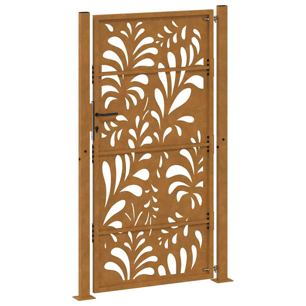 vidaXL Garden Gate 100x175 cm Weathering Steel Wavy Design