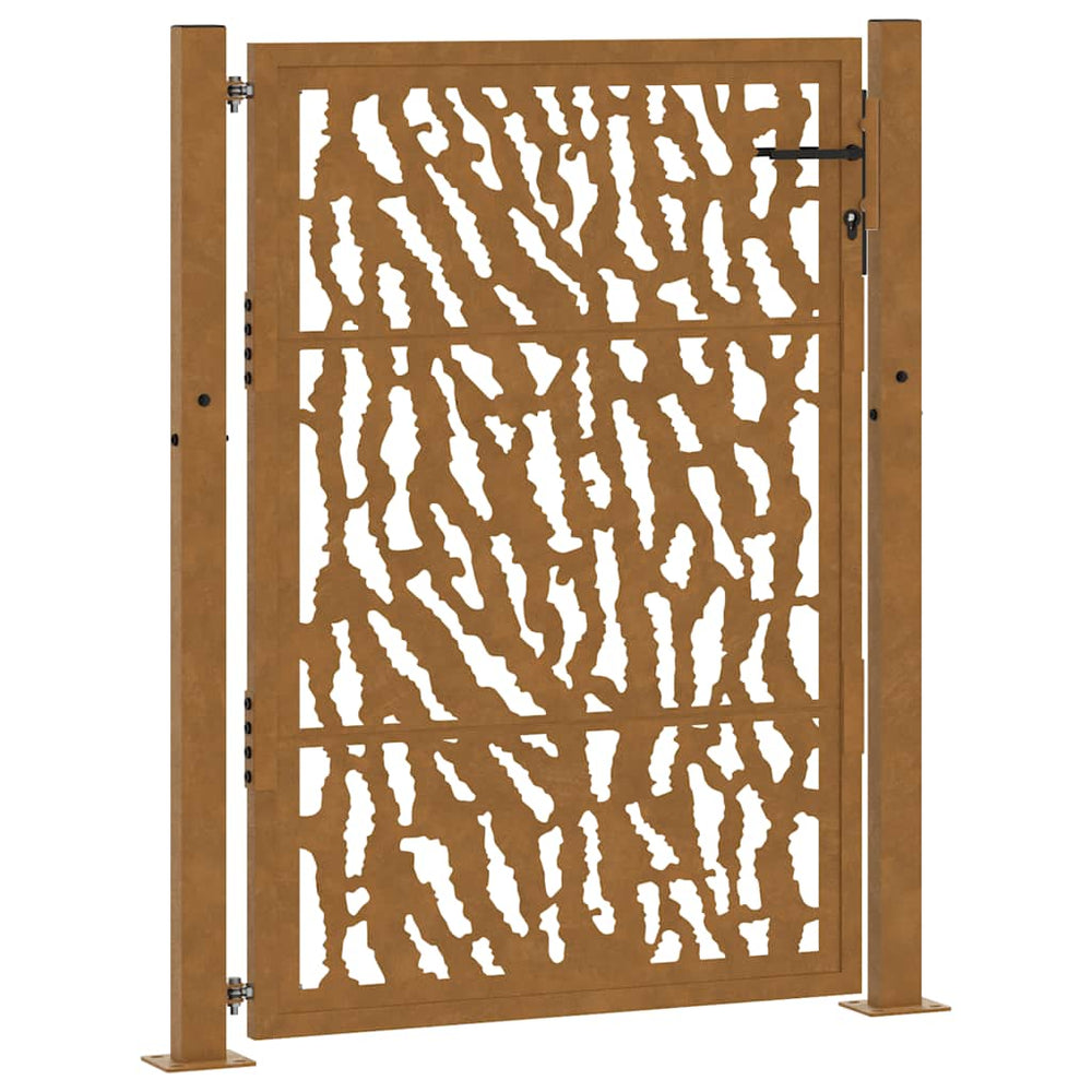 vidaXL Garden Gate 100x125 cm Weathering Steel Trace Design