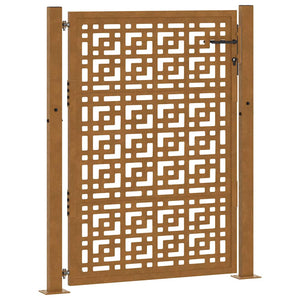 Gartentor 100x150cm Verwitterungsstahl Kreuzdesign