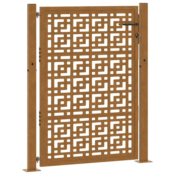 Gartentor 100x150cm Verwitterungsstahl Kreuzdesign