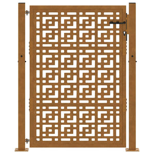 Gartentor 100x150cm Verwitterungsstahl Kreuzdesign
