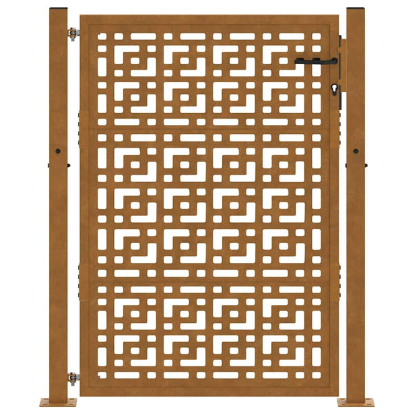 Gartentor 100x150cm Verwitterungsstahl Kreuzdesign