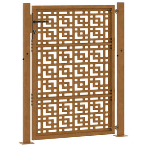 Gartentor 100x150cm Verwitterungsstahl Kreuzdesign