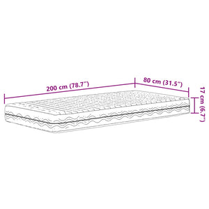 vidaXL Day Bed with Mattress Waxed Brown 80x200 cm Solid Pine Wood
