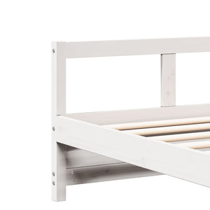 vidaXL Day Bed with Mattress White 90x200 cm Solid Pine Wood