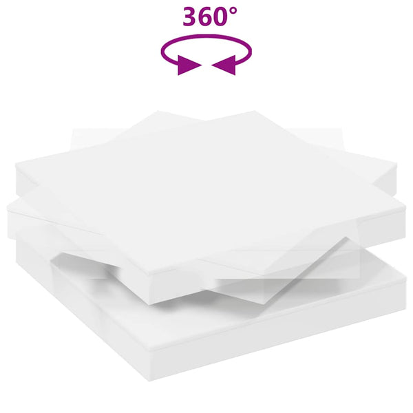 vidaXL Coffee Table 360-Degree Rotatable White 90x90x34.5 cm