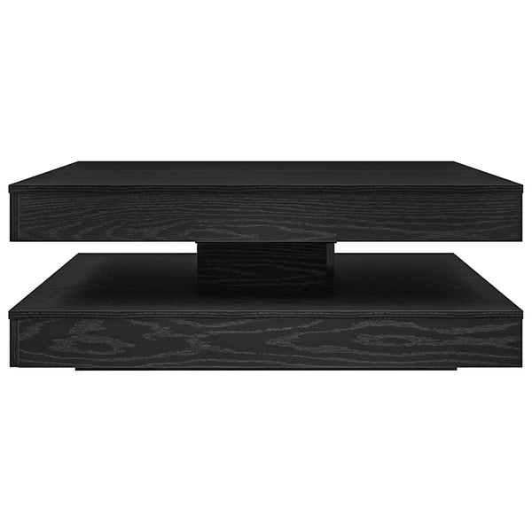 vidaXL Coffee Table 360-Degree Rotatable Black Oak Look 90x90x34.5 cm