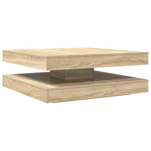 vidaXL Coffee Table 360-Degree Rotatable Sonoma Oak 90x90x34.5 cm