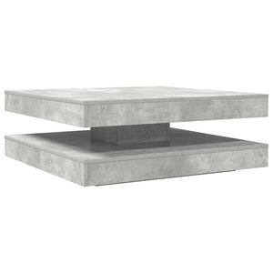 vidaXL Coffee Table 360-Degree Rotating Concrete Gray 90x90x34.5 cm