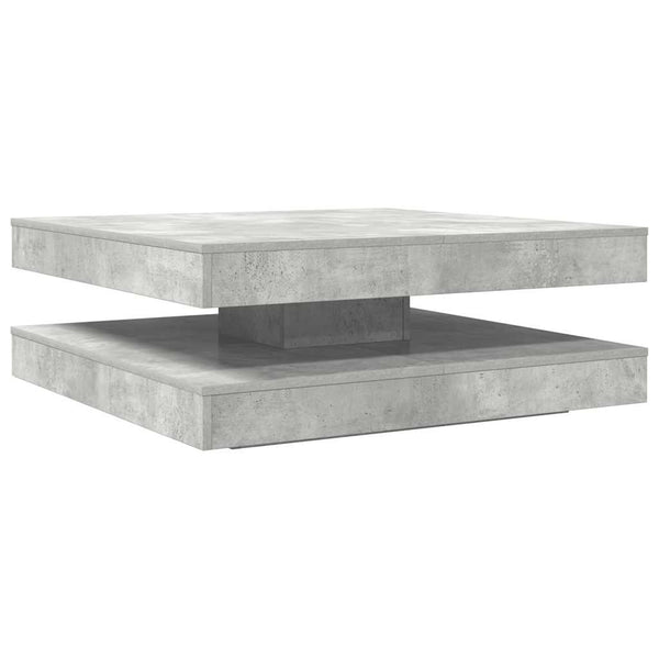 vidaXL Coffee Table 360-Degree Rotating Concrete Gray 90x90x34.5 cm