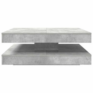 vidaXL Coffee Table 360-Degree Rotating Concrete Gray 90x90x34.5 cm