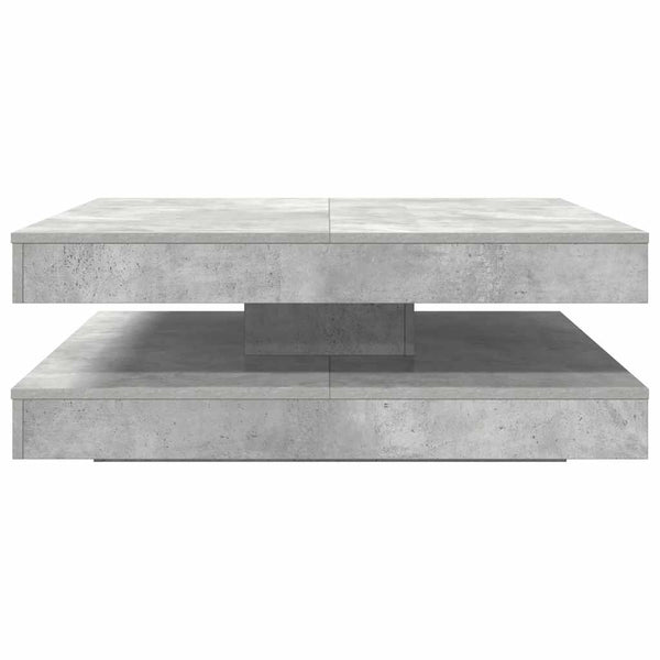 vidaXL Coffee Table 360-Degree Rotating Concrete Gray 90x90x34.5 cm