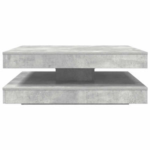 vidaXL Coffee Table 360-Degree Rotating Concrete Gray 90x90x34.5 cm
