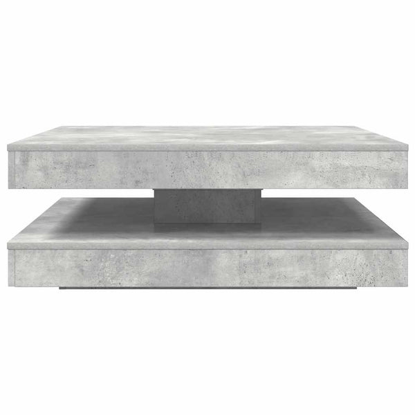 vidaXL Coffee Table 360-Degree Rotating Concrete Gray 90x90x34.5 cm