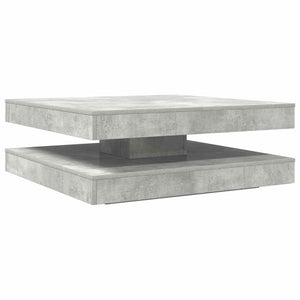 vidaXL Coffee Table 360-Degree Rotating Concrete Gray 90x90x34.5 cm