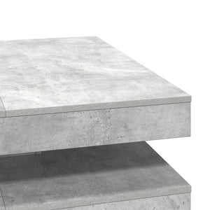 vidaXL Coffee Table 360-Degree Rotating Concrete Gray 90x90x34.5 cm
