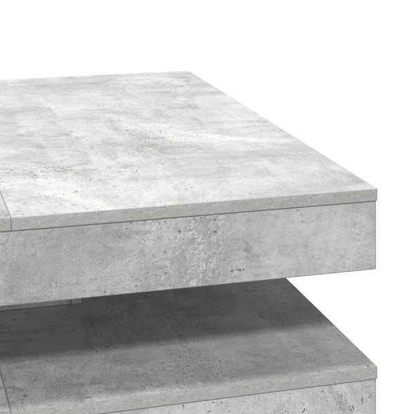 vidaXL Coffee Table 360-Degree Rotating Concrete Gray 90x90x34.5 cm