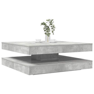 vidaXL Coffee Table 360-Degree Rotating Concrete Gray 90x90x34.5 cm