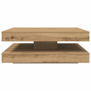vidaXL Coffee Table 360-Degree Rotating Artisan Oak 90x90x34.5 cm