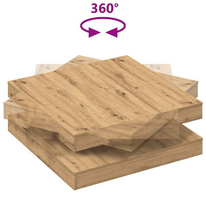 vidaXL Coffee Table 360-Degree Rotating Artisan Oak 90x90x34.5 cm