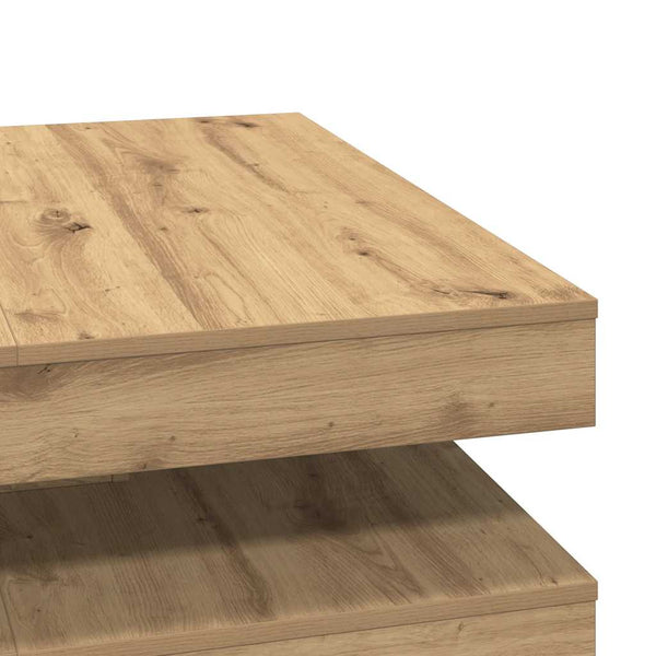 vidaXL Coffee Table 360-Degree Rotating Artisan Oak 90x90x34.5 cm