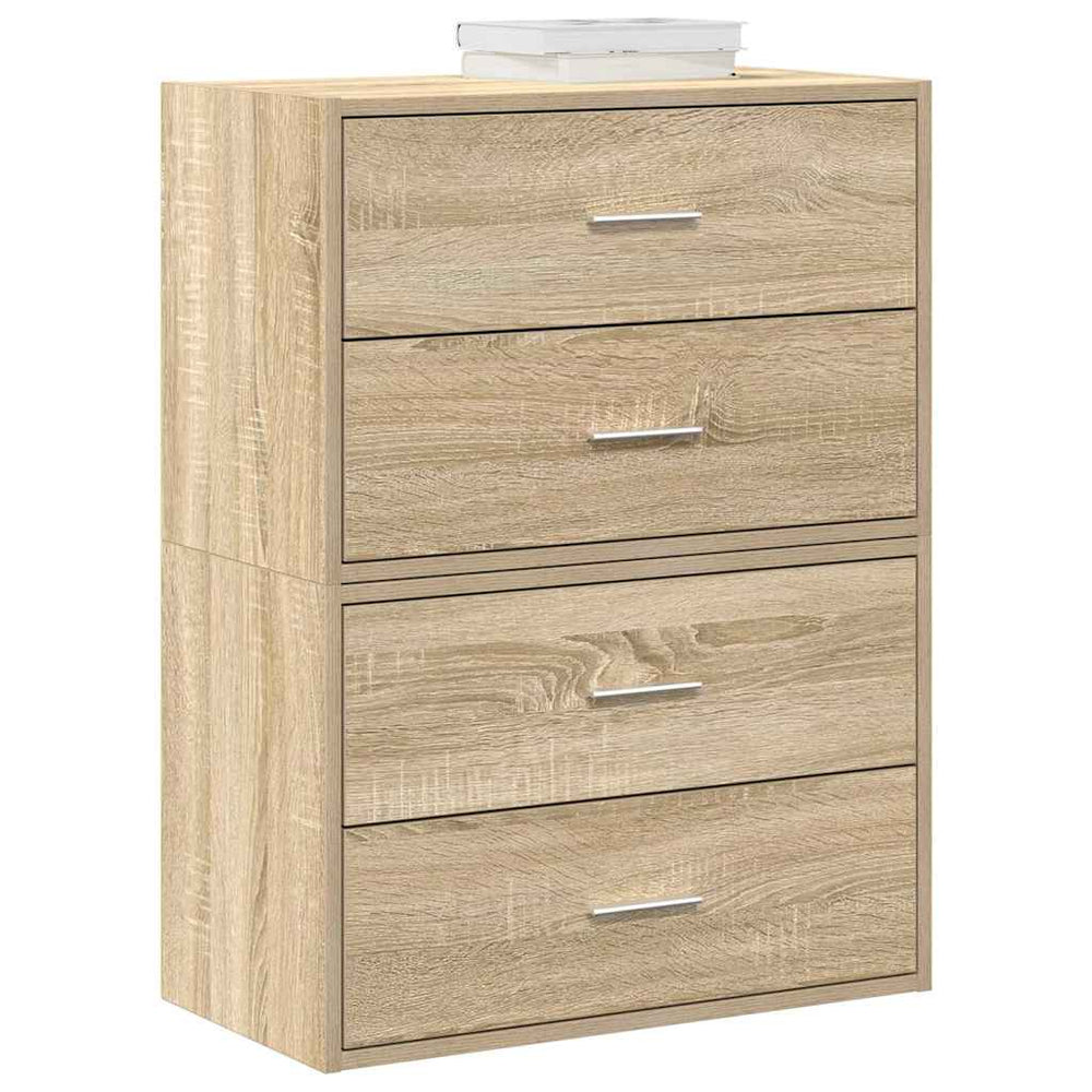vidaXL 2-Drawer Cabinets 2 pcs Sonoma Oak 60x31x40 cm
