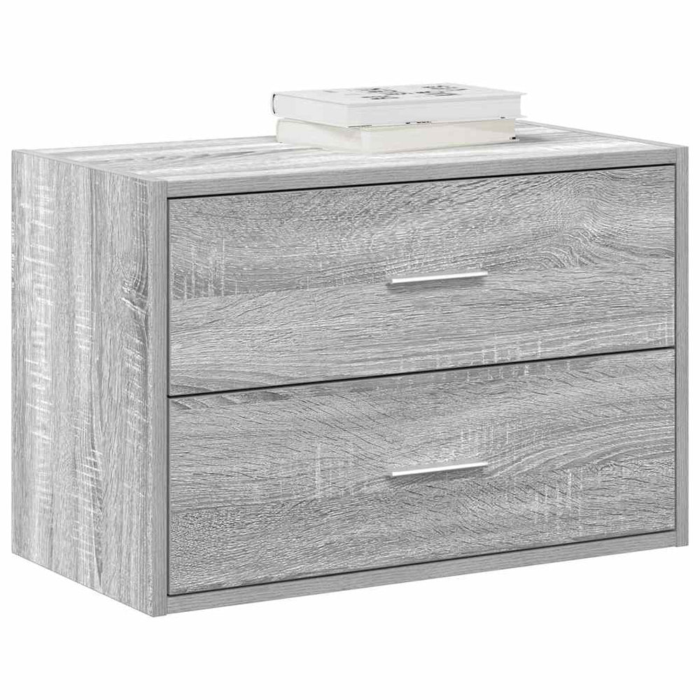 vidaXL Cabinet with 2 Drawers Grey Sonoma 60x31x40 cm Engineered Wood