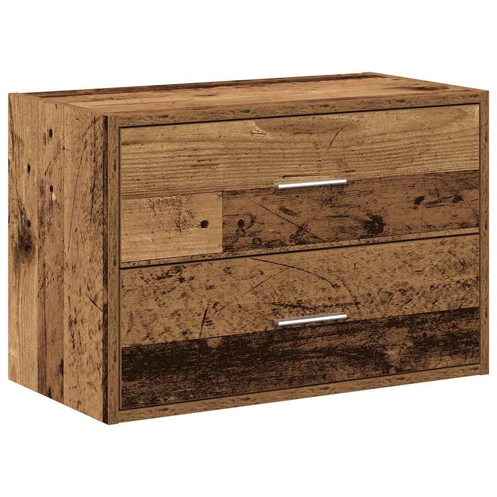 vidaXL 2-Drawer Cabinet Reclaimed Wood Look 60x31x40cm Engineered Wood