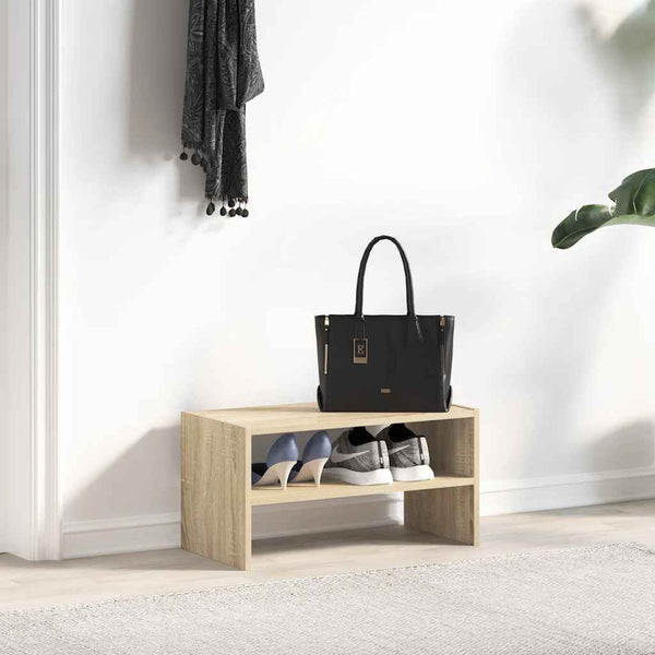 vidaXL Stackable Shoe Rack Sonoma Oak 60x30x30.5 cm
